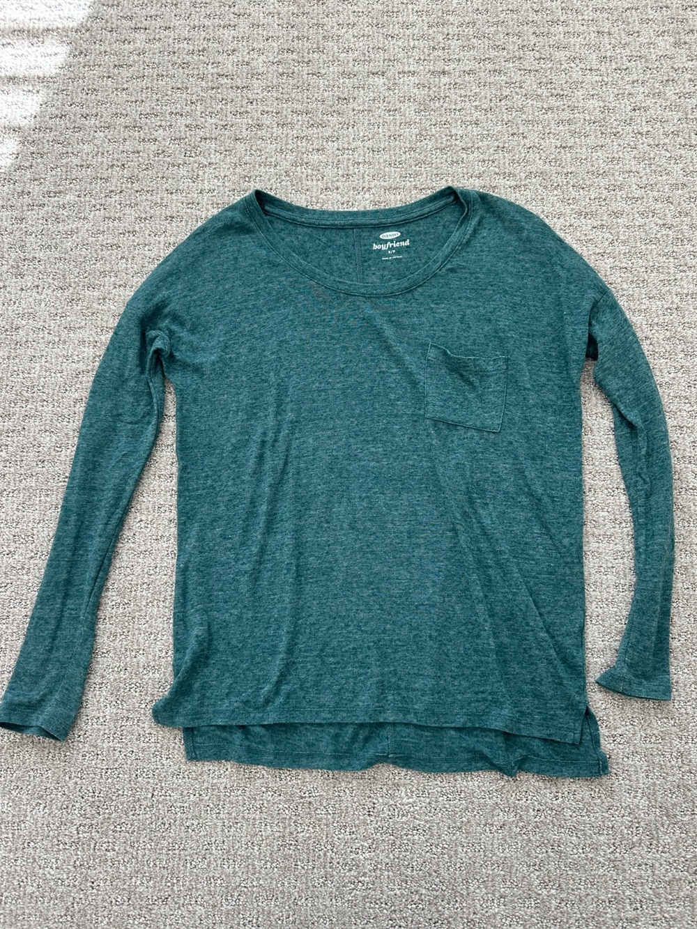 Old Navy Boyfriend Tee in Teal Heather
